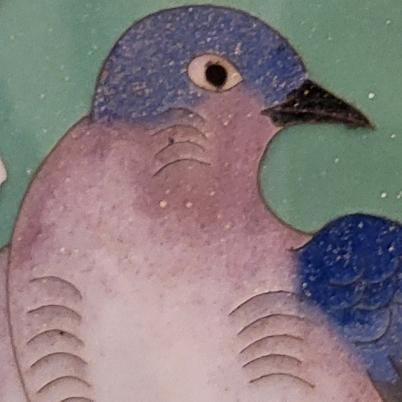 Japanese Cloisonne Enamel Vase Floral Bird Motif late 19th/Early 20th Century - Picture 4 of 16